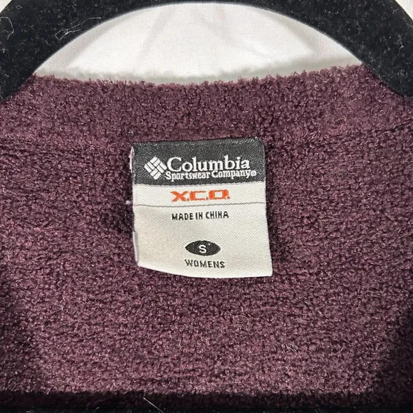 Columbia Sweater Women's Small Solid Purple Vneck Long Sleeve XCO - Picture 4 of 9